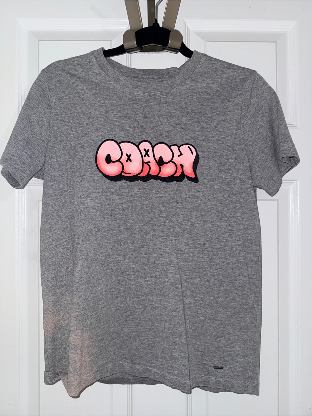 Coach Graphic Tee with Pink Bubble Lettering